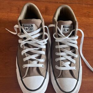 Converse All Star High-Top Sneakers in Brown and White